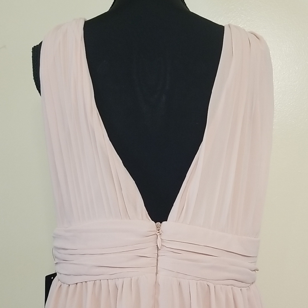 NWT Lulus Heavenly Hues Blush Pink Maxi Dress Elegant Formal Special Occasion XL - Picture 9 of 14